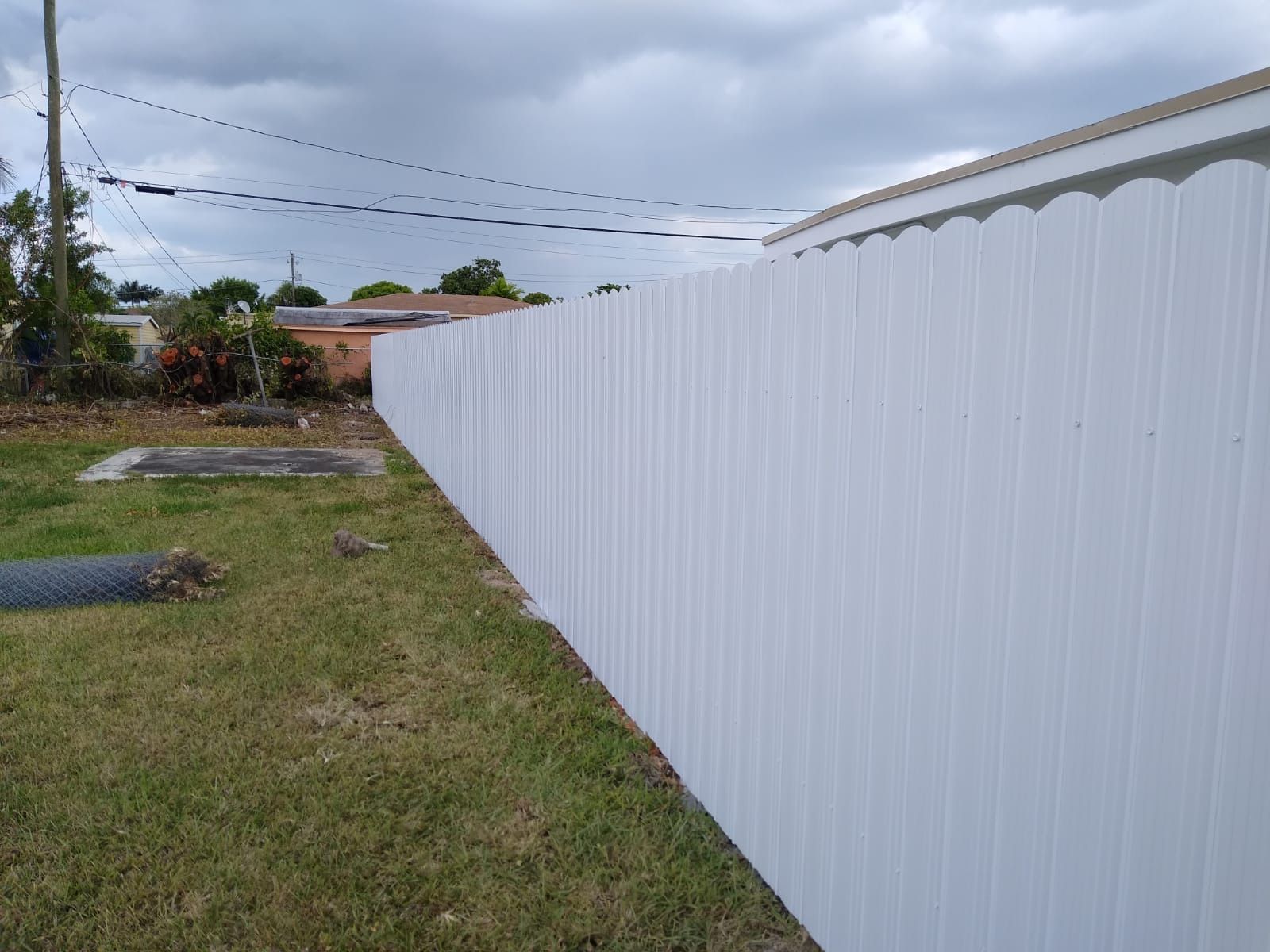 White DuraFence Fence installation