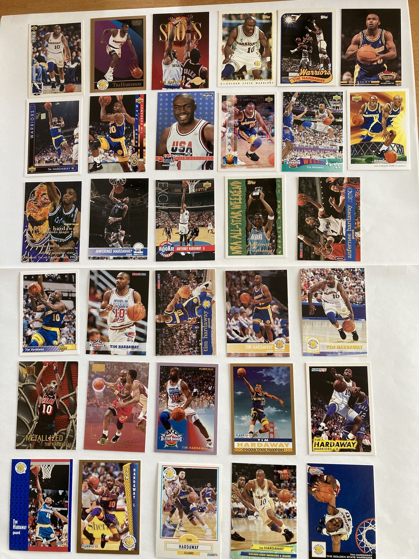 Lot Of 32 Anfernee And Tim Hardaway 90’s Cards
