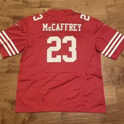 49ers Red Jersey Fully Stitched - Christian Mccaffery 23 