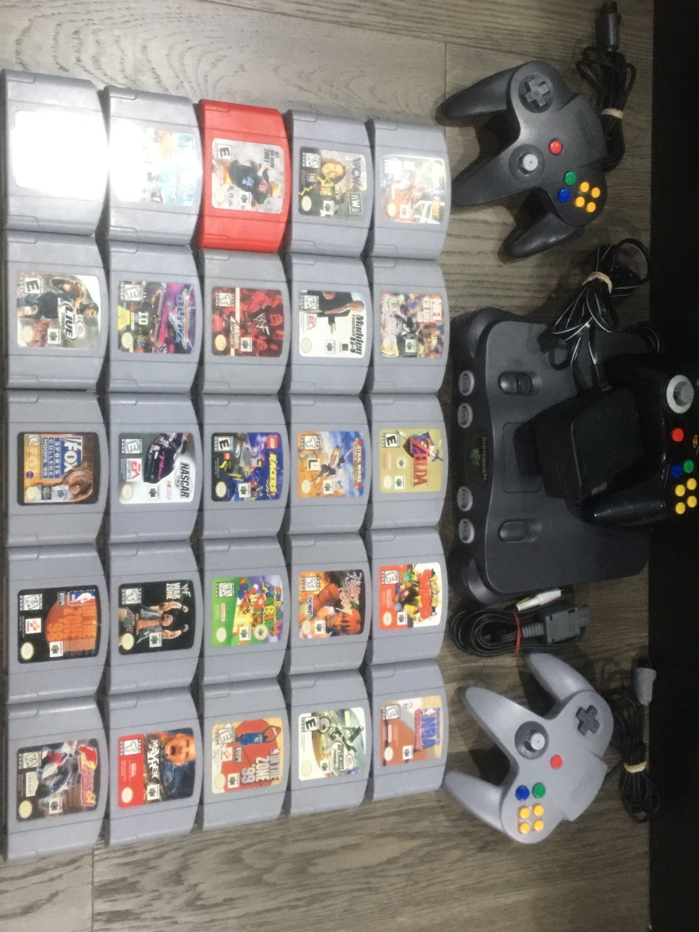N64 Console With 25 Games + 3 Controllers 