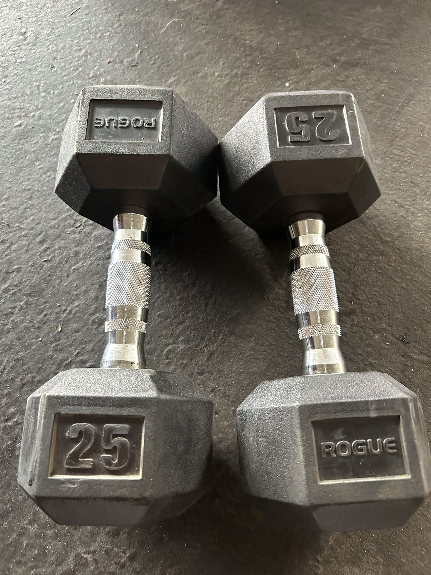 Pair Of 25lb Dumbbells 