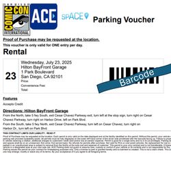San Diego Comic Con Hilton Bayfront parking - WEDNESDAY ONLY