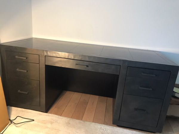 Office Desk Restoration Hardware La Salle Metal For Sale In