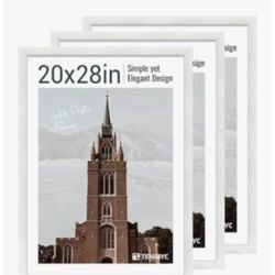 TENBYC 20x28in White Picture Frames Set of