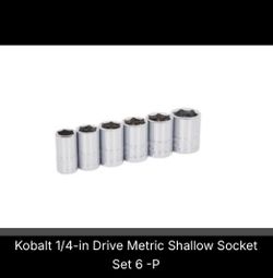 Kobalt 1/4-in Drive Metric Shallow Socket Set 6 -P