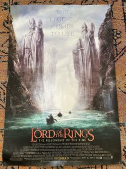 Lord Of The Rings Fellowship Of The Ring 2001 One Sheet Movie Poster D/s 27x40 Double Sided Original Damage As Shown