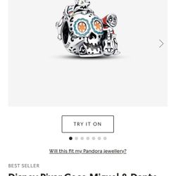 Disney Pixar Coco Miguel & Dante Skull Glow-in-the-dark Charm