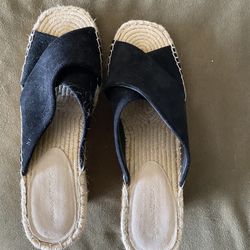 Banana Republic Black Suede Wedges 