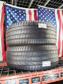 ✅ 2 USED TIRES 285/40ZR22 PIRELLI PZERO MAX PERFORMANCE R01 2854022 