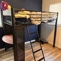 Twin Loft Bed W/ Desk 