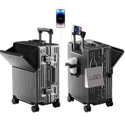 Hard Shell Luggage 20 Inch Travel Suitcase, 22x14x9 Airline Approved with TSA Lock, ABS Aluminum Frame,