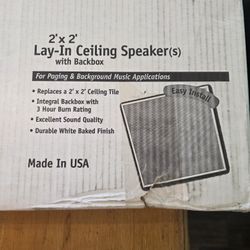 NEW in Box Valcom Lay-In Ceiling Speaker for Paging & Background Music Applications (1 unit)