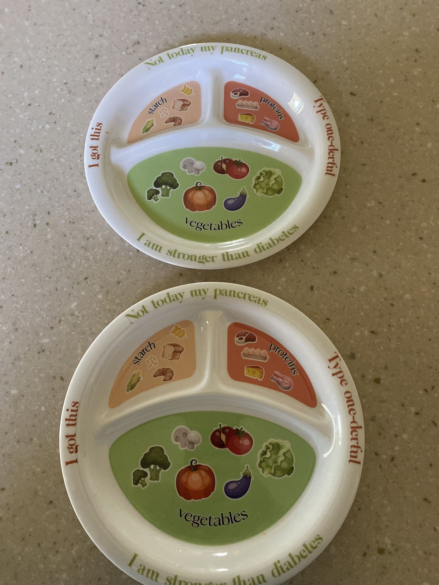 Diabetic Plates Set Of Two New