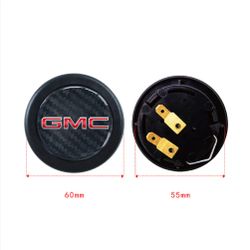 Brand New Universal GMC Car Horn Button Black Steering Wheel Horn Button Center Cap