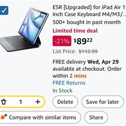 Magnetic Keyboard case for iPad Pro 12.9 (2022/2021/2020/2018) (MISSING CHARGER) 