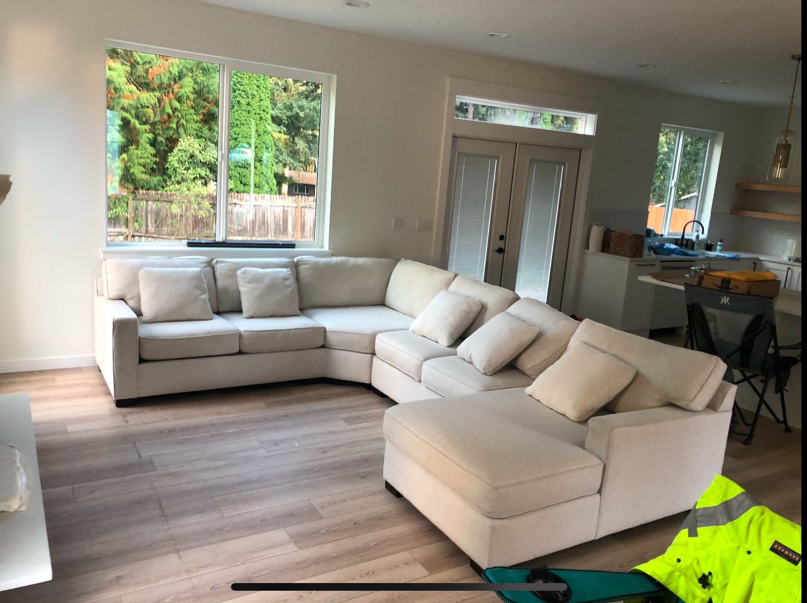 Large White Sectional