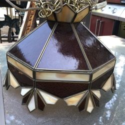 Vintage  1970 S Tiffany  Style  Lamp