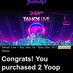 2 Ticket- Tahoe Live Palisades 