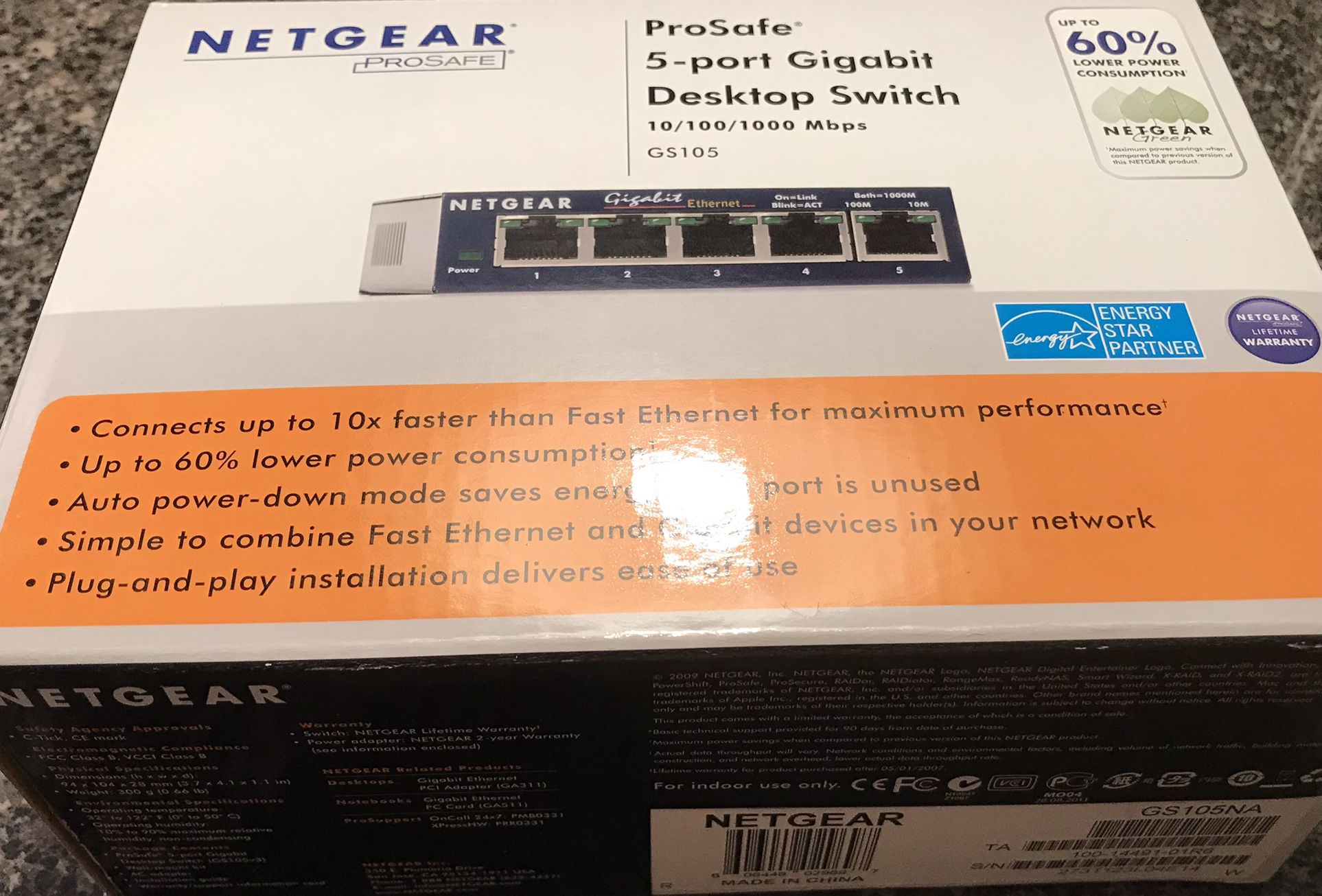 Netgear Prosafe 5-port Gigabit Desktop Switch