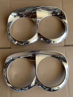 1958 Impala Headlight Bezels repolished