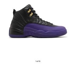Air Jordan 12 Retro Size 11 1/2 Black/Field Purple
