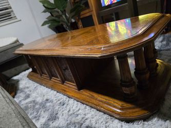 Heavy wood tables