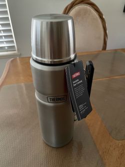 THERMOS Stainless King Vacuum-Insulated Beverage Bottle, 40 Ounce, Matte Stainless Steel