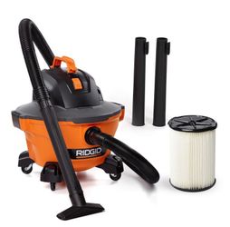 RIDGID 6 Gal. 3.5 Peak HP NXT Shop Vacuum Wet Dry Vac with General Debris Filter, Locking Hose and Attachments HD06001