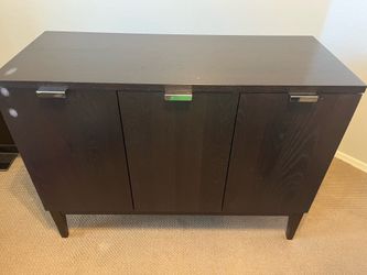 Crate & Barrel Espresso Sideboard / Storage Cabinet – 45” Wide