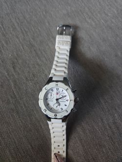 Michelle White "Tahitian" Jelly Bean Strap Watch