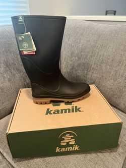 Kamik Waterproof Rain Boots (Miranda Black/Gum) Brand New Size 9 Women's Or  Men's 7.5 for Sale in San Diego, CA - OfferUp