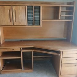 Desk, storage, caninet & chair