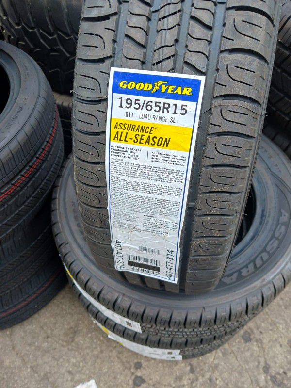 195/65/15 Good Year All Season Tires /llantas Installed/Set of Tires