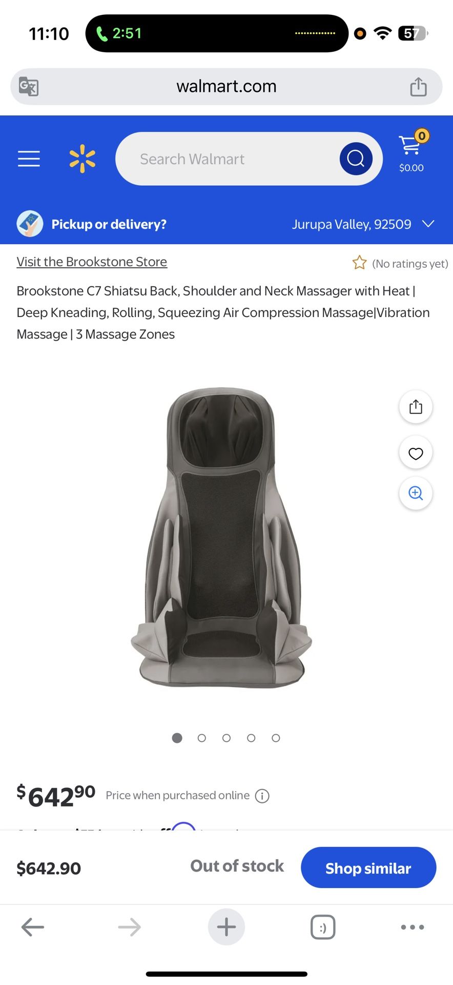 Brookstone C7 Shiatsu Back, Shoulder & Neck Massager with Heat – $100 (Retail: $640)