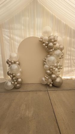 Backdrops and balloons