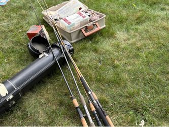Fishing Rod and Tackle Box Set with Carrying Case