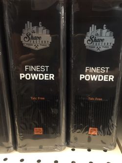 Shave Factory Talc-Free Powder Barbers Hairstylists Salons Barbershops Barber Student