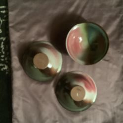 3 Ceramic Dishes.  Dish Kitchen Cooking   Dinnerware