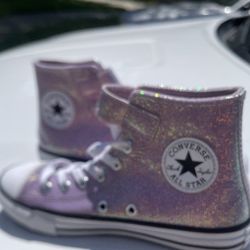 Girls Glitter Converse Size 2