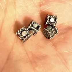 Lot Of 6 Sterling Silver Bali Beads 