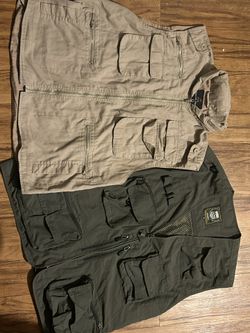 Khaki And Dark Green Fashion Vest