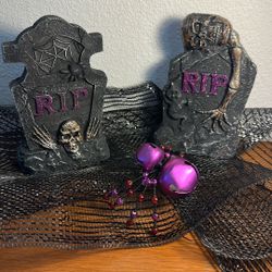 Grave Yard Tombstones Real Stone 