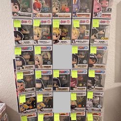 Anime Funko Pop Lot Including Dragon Ball, Naruto, One Piece And More