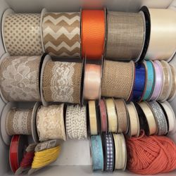 Assortment Of Ribbons - 48 Stools Total