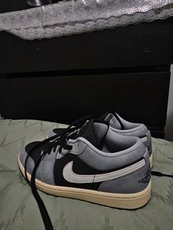 Air Jordan 1 Low Grey Black Sneakers