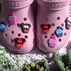 Disney Cupcakes Croc Charms Shoe Jibbitz Set of 4
