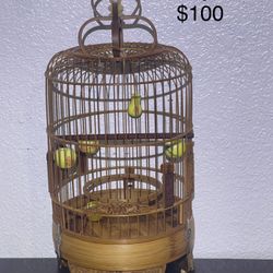 Asian Bamboo Bird Cage 