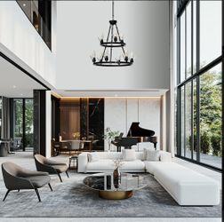 Tier Wagon Wheel Chandelier