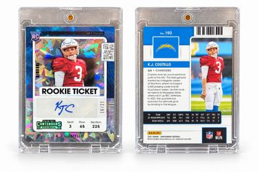 2021 Panini Contenders K.J. Costello Rookie Ticket Cracked Ice Auto 16/21 #190