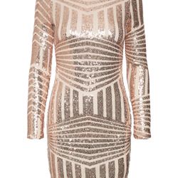 Beautiful Gold Sequin Dress